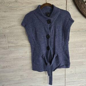 Normadic Trading Wool Blend Sleeveless Sweater Womens SZ S Blue